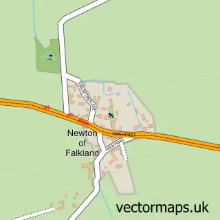 Street map sample of Newton of Falkland, Fife