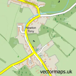 Street map sample of Newton Tony, Wiltshire