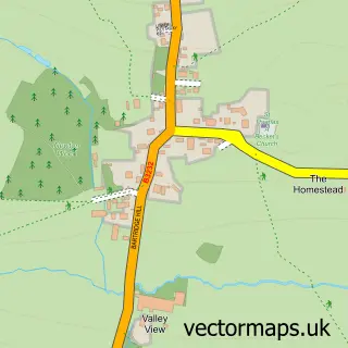 Street map sample of Newton Tracey, Devon