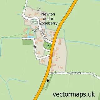 Street map sample of Newton Under Roseberry, North Yorkshire