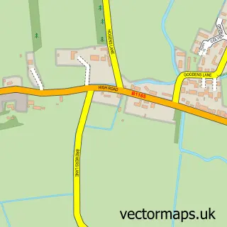 Street map sample of Newton, Cambridgeshire