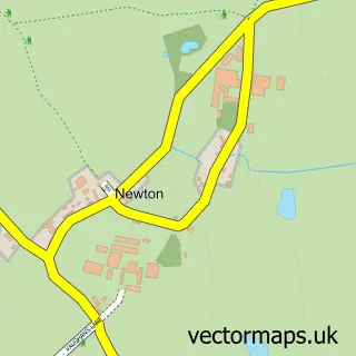 Street map sample of Newton, Staffordshire