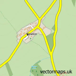 Street map sample of Newton, Northumberland
