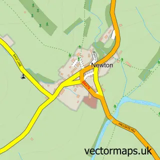Street map sample of Newton, Lancashire