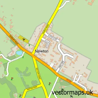 Street map sample of Newton, Suffolk