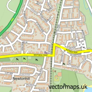 Street map sample of Newtonhill, Kincardineshire