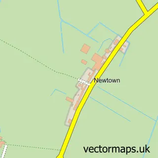 Street map sample of Newtown, Cumbria