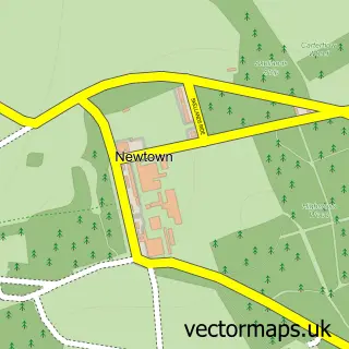 Street map sample of Newtown, Cumbria