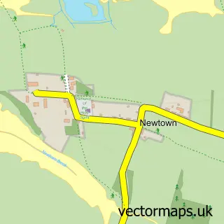 Street map sample of Newtown, Isle of Wight