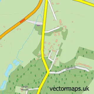 Street map sample of Newtown, Hampshire