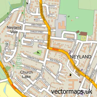 Street map sample of Neyland, Dyfed