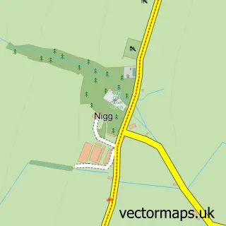 Street map sample of Nigg, Ross and Cromarty
