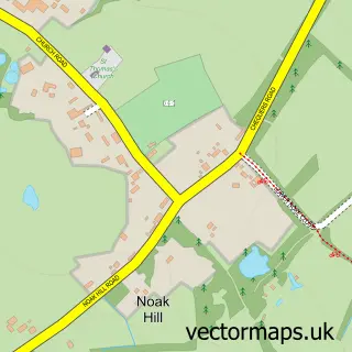 Street map sample of Noak Hill, Greater London