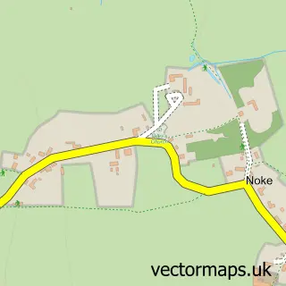 Street map sample of Noke, Oxfordshire