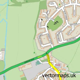 Street map sample of Norbriggs, Derbyshire