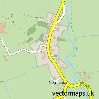 Street map sample of Normanby, North Yorkshire