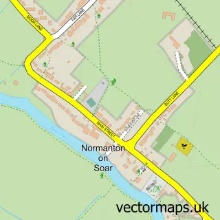 Street map sample of Normanton on Soar, Nottinghamshire