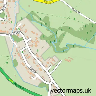 Street map sample of Normanton on the Wolds, Nottinghamshire