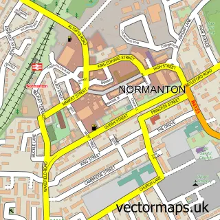 Street map sample of Normanton, West Yorkshire