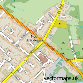 Street map sample of North Baddesley, Hampshire