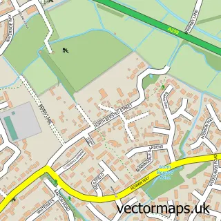 Street map sample of North Bersted, West Sussex