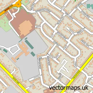 Street map sample of North Hykeham, Lincolnshire