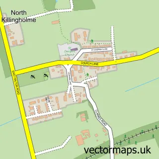 Street map sample of North Killingholme, Lincolnshire