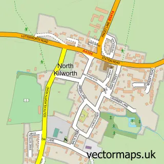 Street map sample of North Kilworth, Leicestershire