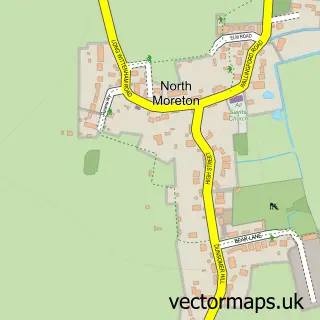 Street map sample of North Moreton, Oxfordshire