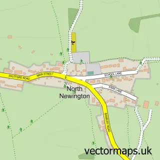 Street map sample of North Newington, Oxfordshire