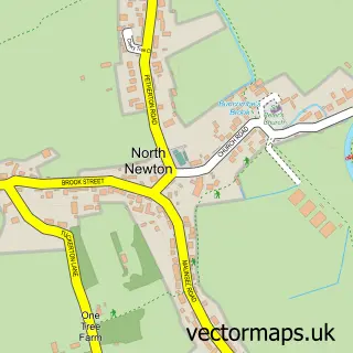 Street map sample of North Newton, Somerset