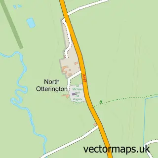 Street map sample of North Otterington, North Yorkshire