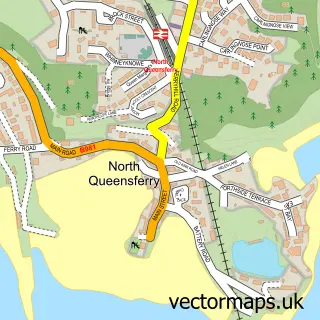 Street map sample of North Queensferry, Fife