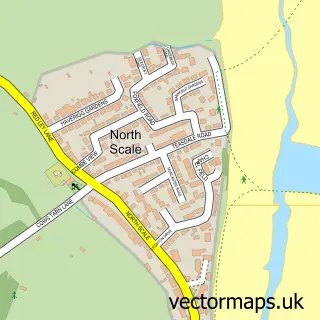 Street map sample of North Scale, Cumbria
