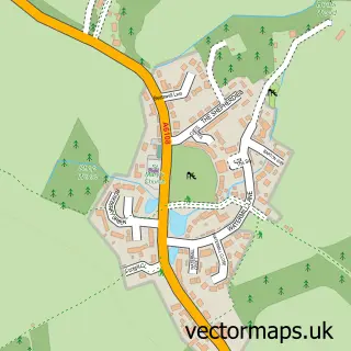 Street map sample of North Stainley, North Yorkshire