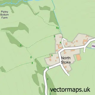 Street map sample of North Stoke, Somerset
