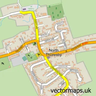 Street map sample of North Thoresby, Lincolnshire