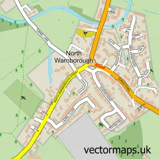 Street map sample of North Warnborough, Hampshire