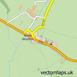 Street map sample of North Wootton, Dorset