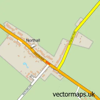 Street map sample of Northall, Buckinghamshire