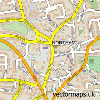 Street map sample of Northam, Devon