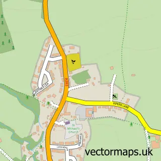 Street map sample of Northchapel, West Sussex