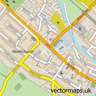 Street map sample of Northchurch, Hertfordshire