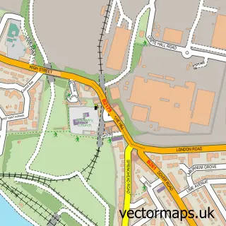 Street map sample of Northfleet, Kent