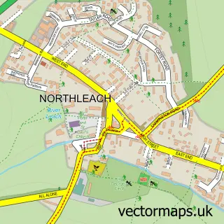 Street map sample of Northleach, Gloucestershire