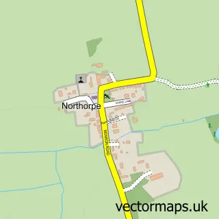 Street map sample of Northorpe, Lincolnshire