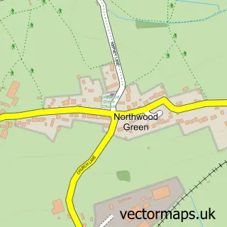 Street map sample of Northwood Green, Gloucestershire