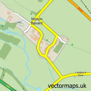 Street map sample of Norton Bavant, Wiltshire