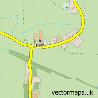 Street map sample of Norton Canon, Herefordshire