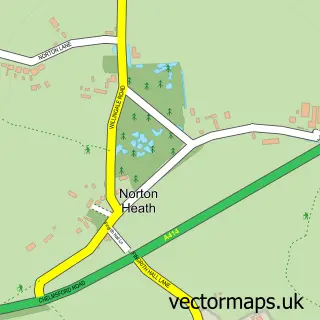 Street map sample of Norton Heath, Essex